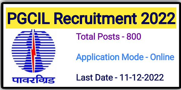 PGCIL Recruitment 2022 Apply Online 800 Post