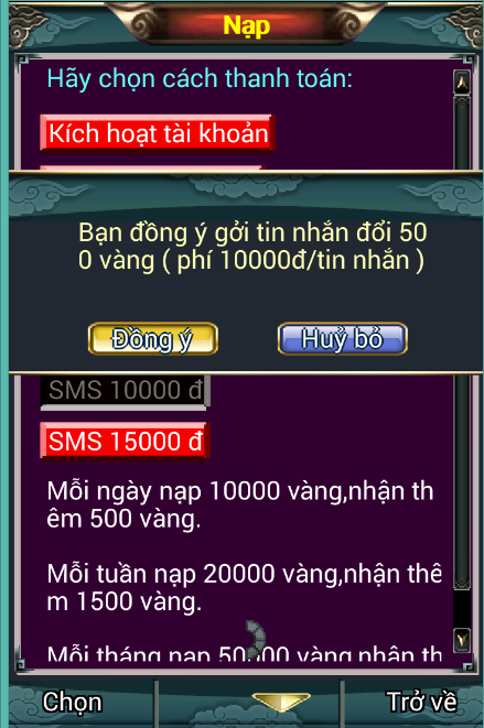 Hướng dẫn nạp vàng trong game Tây Du Ký trên máy tính