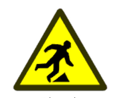 Obstacles caution sign
