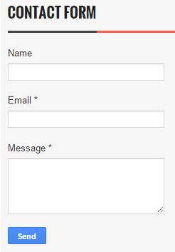 default contact form