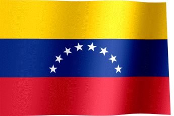 The waving flag of Venezuela (Animated GIF)