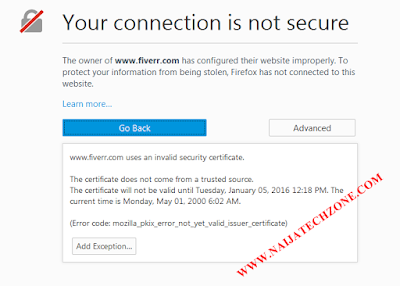 YOUR CONNECTION IS NOT SECURE – HOW TO FIX THE ERROR