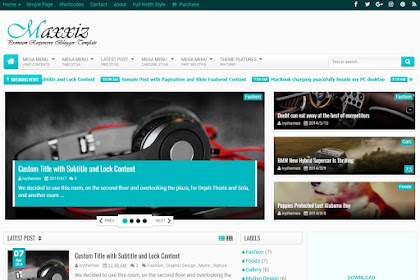 Maxxiz V2.1 Blogger Template Premium Free Download