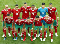 SELECCIÓN DE MARRUECOS - Temporada 2017-18 - Nordin Amrabat, Younes Belhanda, Romain Saiss, Ayoub Kaabi, Munir Mohand Mohamedi y Mehdi Benatia; Amine Harit, Achraf Hakimi, Hakim Ziyech, Mbarek Boussoufa y Karim El Ahmadi. SELECCIÓN DE MARRUECOS 0 SELECCIÓN DE IRÁN 1 (Bouhaddoux pp.). 15/06/2018. XXI Copa Mundial de la FIFA, fase de grupos, Grupo B, 1ª jornada. San Petersbugo, Rusia, Saint Petersbourg Stadium.