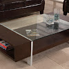 Coffee Table Designs - Cube Coffee Table : Modern glass coffee table black glass elegant flower shape.