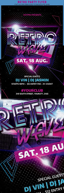  Retro Party Flyer Template