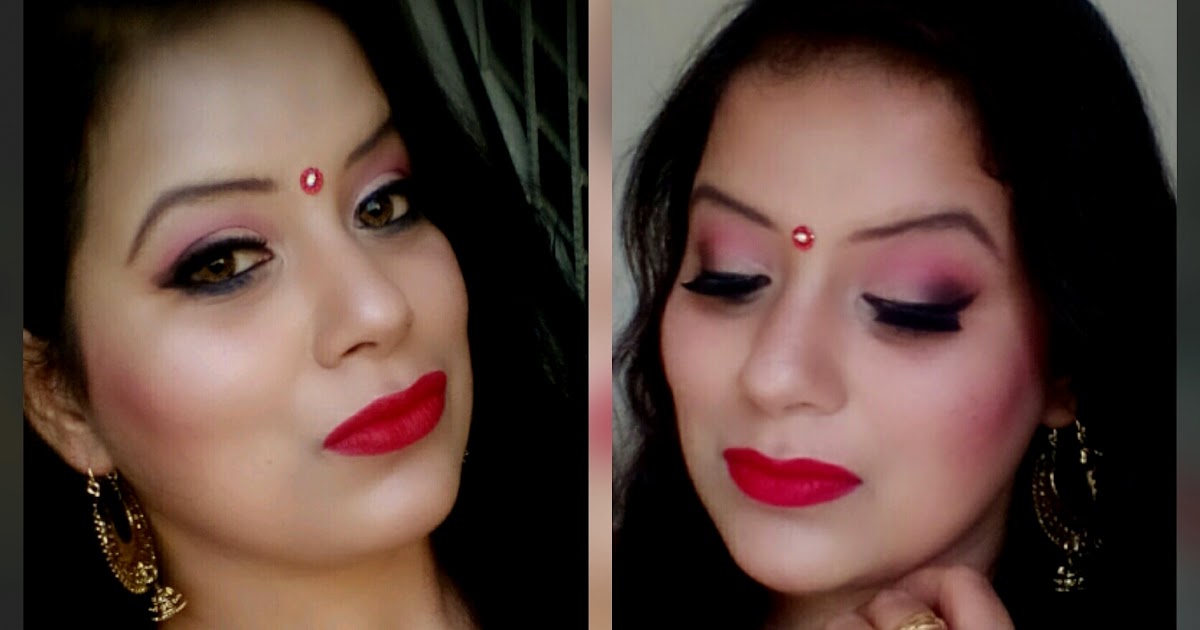 How To Do Indian Party Makeup And Wear Saree | SuperPrincessjo - YouTube