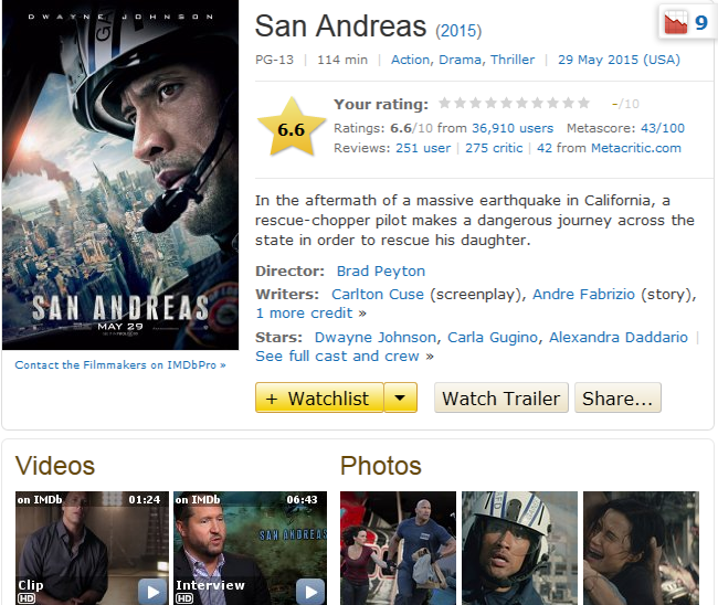 san andreas movie streaming