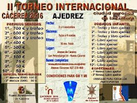 II Torneo Internacional de Ajedrez Cáceres 2016, Ciudad Europea de la Cultura