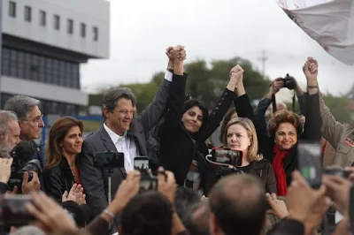 Haddad e Manuela lançamento da candidatura