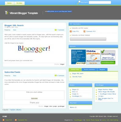 Vibrant Blogger Template