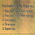 Five Simple rules for Happiness. 1. Free your heart from hatred. 2. Free your mind from worries. 3. Live simply. 4 Give more. 5. Expect less. 