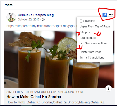 Manage scheduled posts on Facebook Page