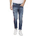 Campus Sutra Men Shaded Side Red Stripe Stitching Denim Jeans