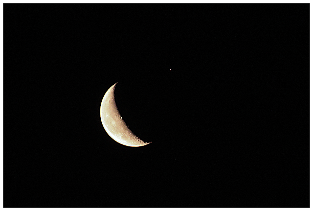 Księżyc i Aldebaran w bliskiej odległości widziane z Podlasia - 09/08/2015
