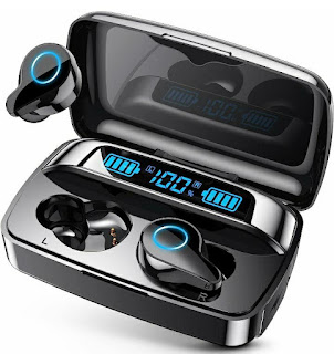 NIPELL Wireless Earbuds, Bluetooth 5.2 Headphones with 1800mAh Charging Case - 88Hrs Play Time - Cell Phones Charging Function, Built-in Microphone IPX5 Waterproof Earphone for iOS/Android