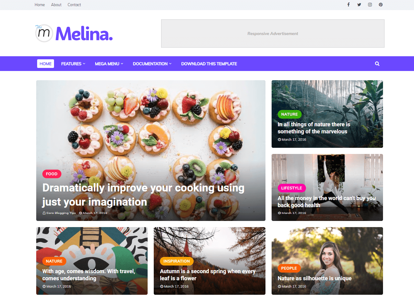 Melina Blogger Template