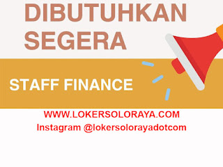 Loker Staff Finance Penempatan UG Mandiri Solo