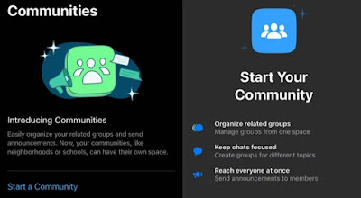Create WhatsApp communities that look like this.