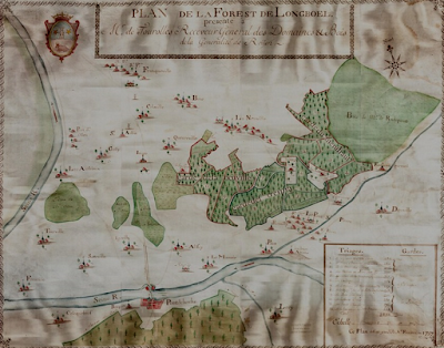 Plan de la forêt de longboël, 1757