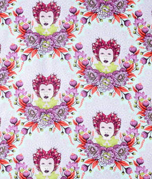 Tula Pink Selfie 16th Century Plum fabric