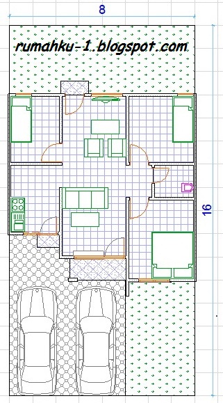contoh rumah minimalis rumah type 60/128