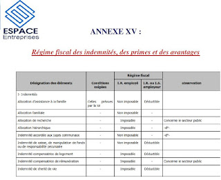 Régime fiscal des  indemnités, des primes et des avantages 1 ,