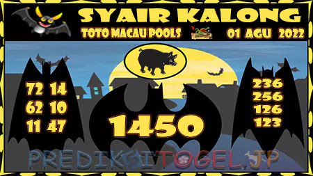 Prediksi Kalong Macau 3D Hari Ini JP 01 Agustus 2022