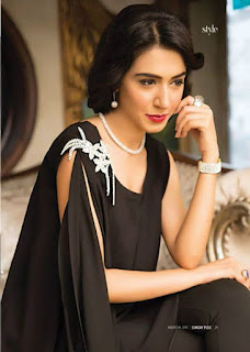 Mansha Pasha on the cover of Sunday Plus August 2015 Issue 