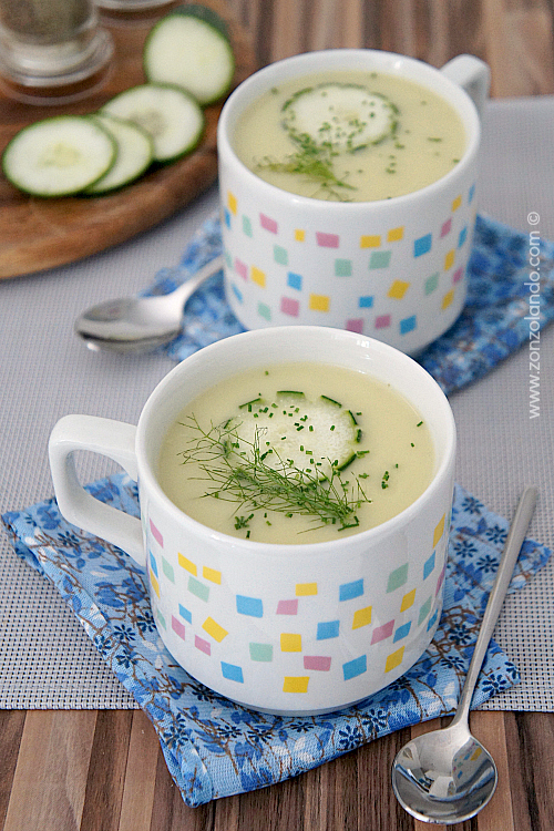 Crema di cetrioli e yogurt ricetta vellutata estiva - summer cucumber and yogurt light recipe