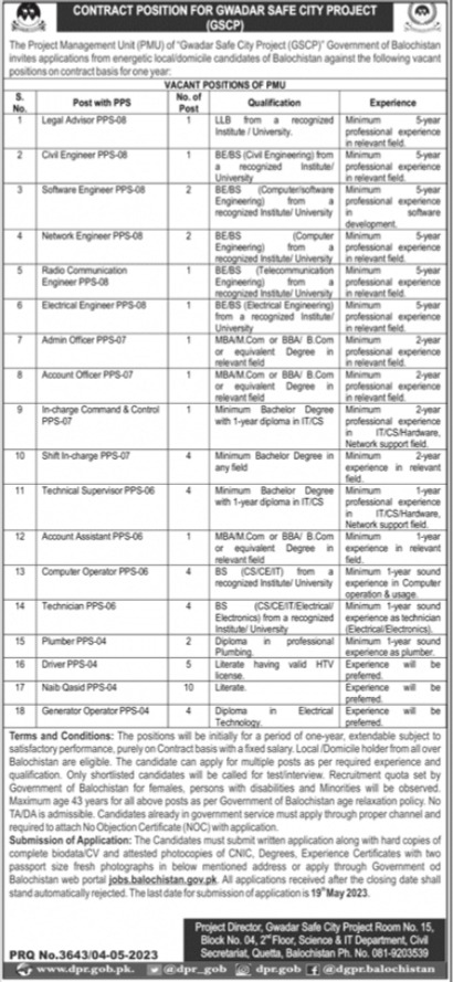 Jobs in Science & Information Technology Department