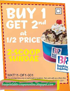 Free Printable Baskin Robbins Coupons