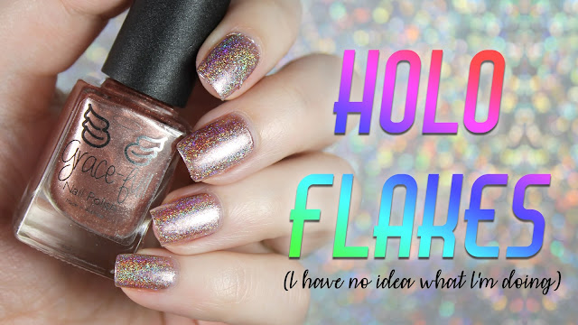 Grace-Full Nail Polish + Holo Flakes | Almost Perfect