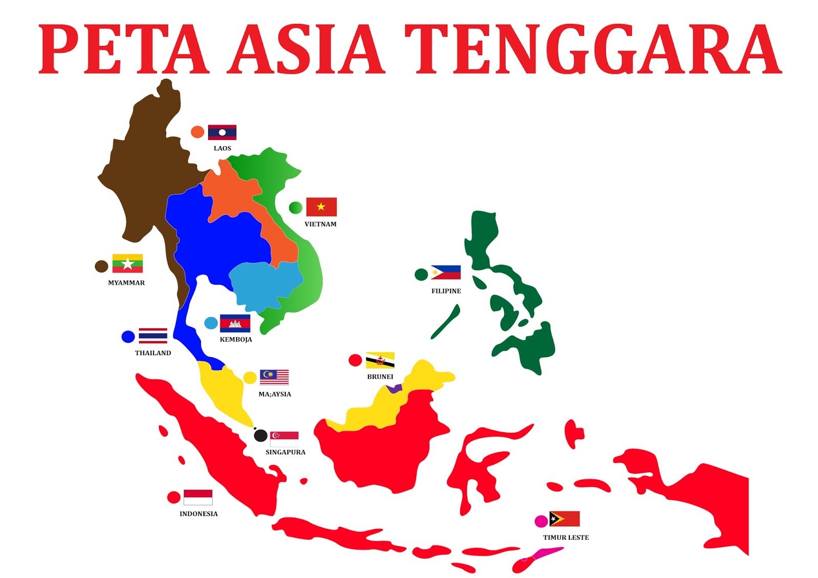 Sh Yn Design Peta  Asia  Tenggara  Southeast Asia  Map 