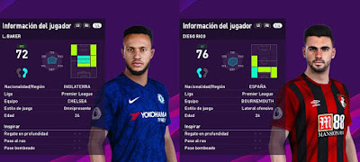 PES 2020 Faces Lewis Baker & Diego Rico by Francisco1507