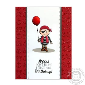 Sunny Studio Stamps Pirate Pals Belated Birthday Card by Mendi Yoshikawa