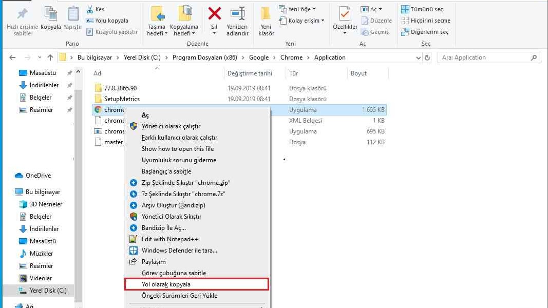 Google Chrome Gizli Mod Masaüstü Kısayolu Oluşturma