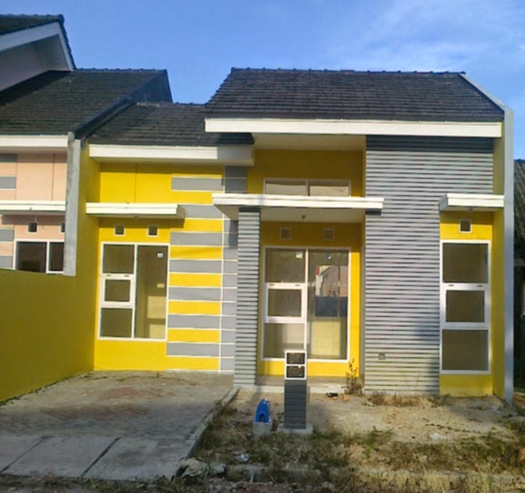Foto Rumah  Minimalis Cat Warna  Kuning  Kombinasi rumah  