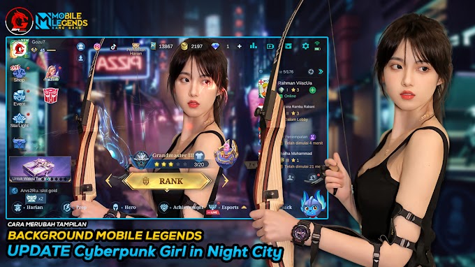 Update Background ML Terbaru Cyberpunk Girl in Night City