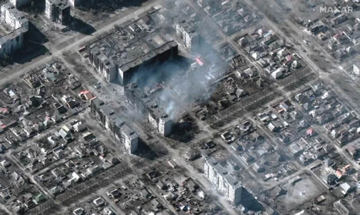 Imagem de satélite de Mariupol na Ucrânia