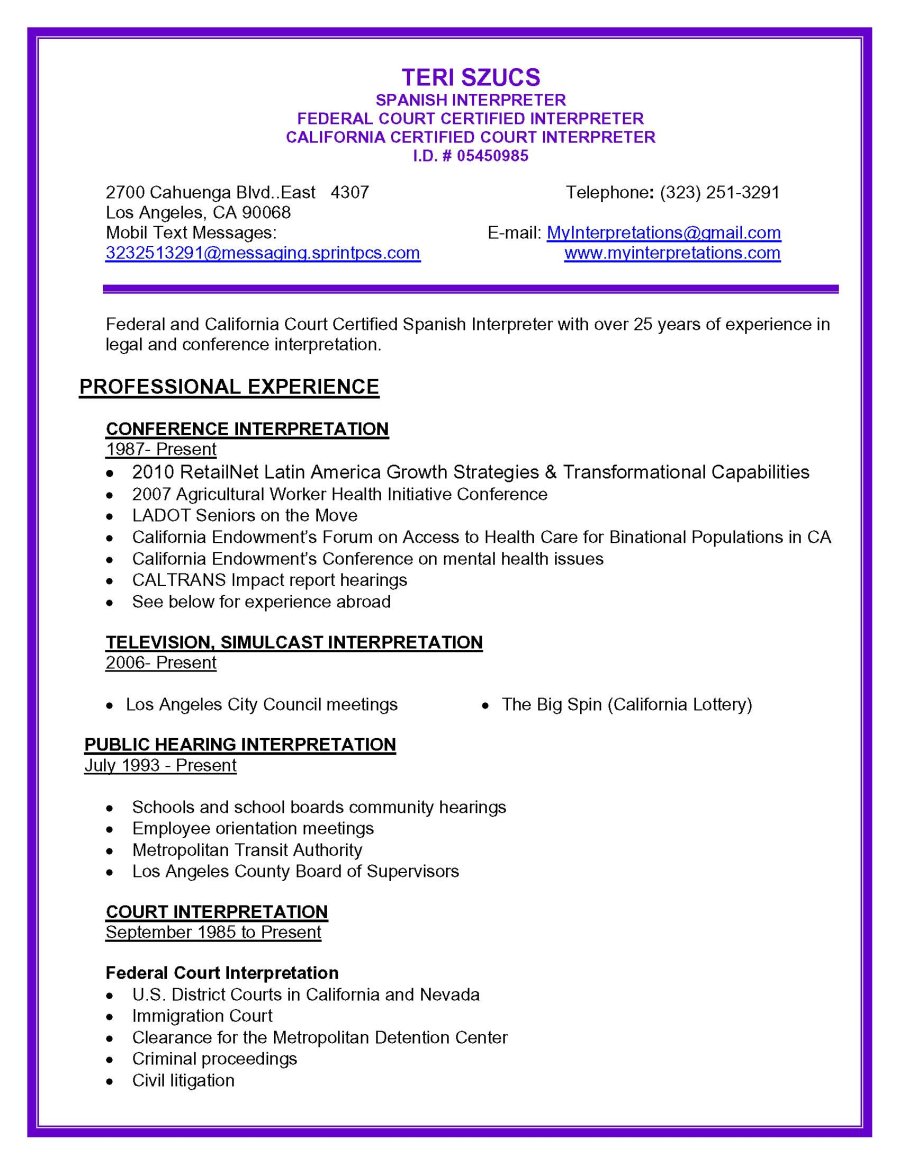 Click here to view my legal interpreting resume