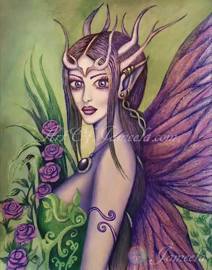 Drawing titled Aquarian Fairy by Jameela