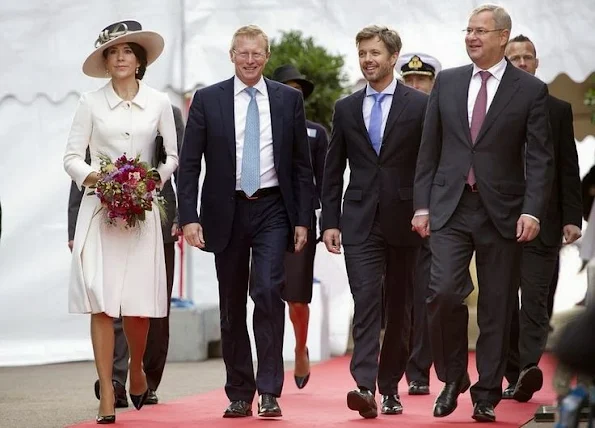 Crown Prince Frederik and Crown Princess Mary at the christening of the container ship