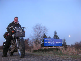 welcome to pure michigan state sign, last state, motorcycle ride