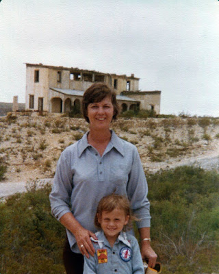 Carolyn Marie Marshall and Caroline Martin Marshall West Texas Ghost Town Jul 1977