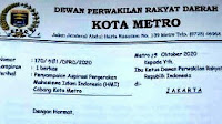 DPRD Metro Kirim Surat Penolakan Omnibus Law ke DPR RI