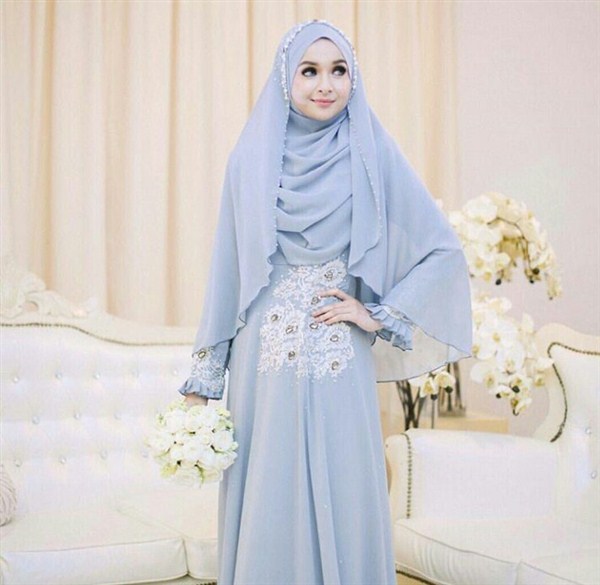 model desain hijab pengantin syar i terbaru