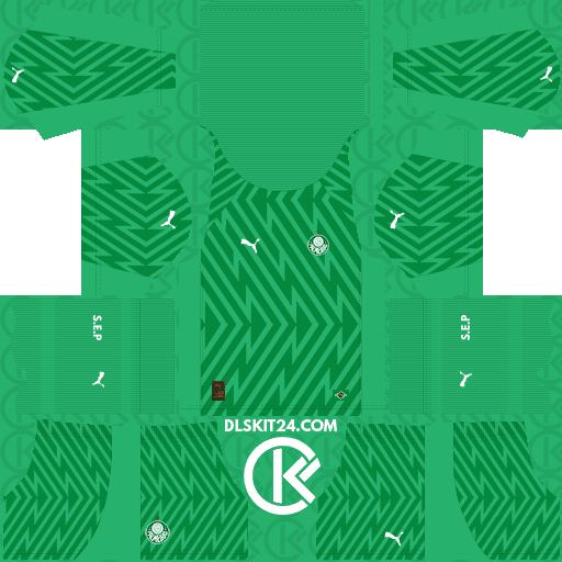 Palmeiras DLS Kits 2024-2025 Released Puma - DLS 2019 Kits Without Sponsor (Goalkeeper Home)