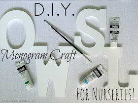 Friday favorites: Favorite #DIY. Making a wall hanging monogram for a baby's nursery