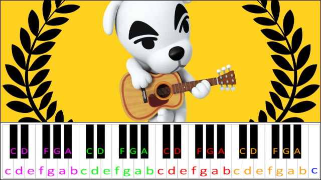 K.K. Slider: K.K. Cruisin' (Animal Crossing) Piano / Keyboard Easy Letter Notes for Beginners